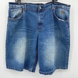 Vintage US Polo ASSN Jean Shorts Men's 42 Blue Baggy Skater Jorts Hip‎ Hop 90s